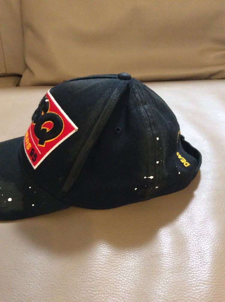 DSQUARED2 ディースクエアード キャップ 帽子 ペイント加工★ブラック 黒 美中古 キャップ 帽子 DSQUARED2 DSQUARED ディースクエアードキャップ国内正規品 正規品