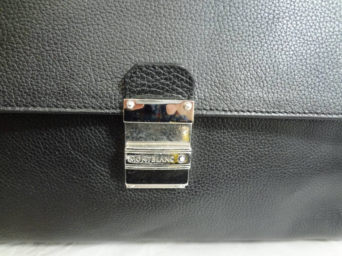 良品 希少 高級】MONTBLANC モンブラン オールレザー ビジネスバッグ 