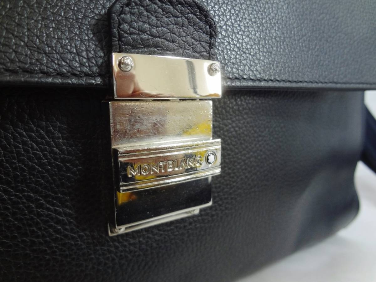 良品 希少 高級】MONTBLANC モンブラン オールレザー ビジネスバッグ 