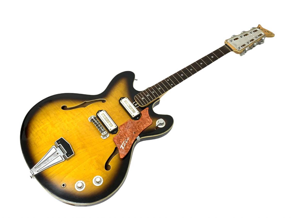 ジャンク品】TEISCO/テスコ VIBRA TWIN 12弦 エレキギター フルアコ 