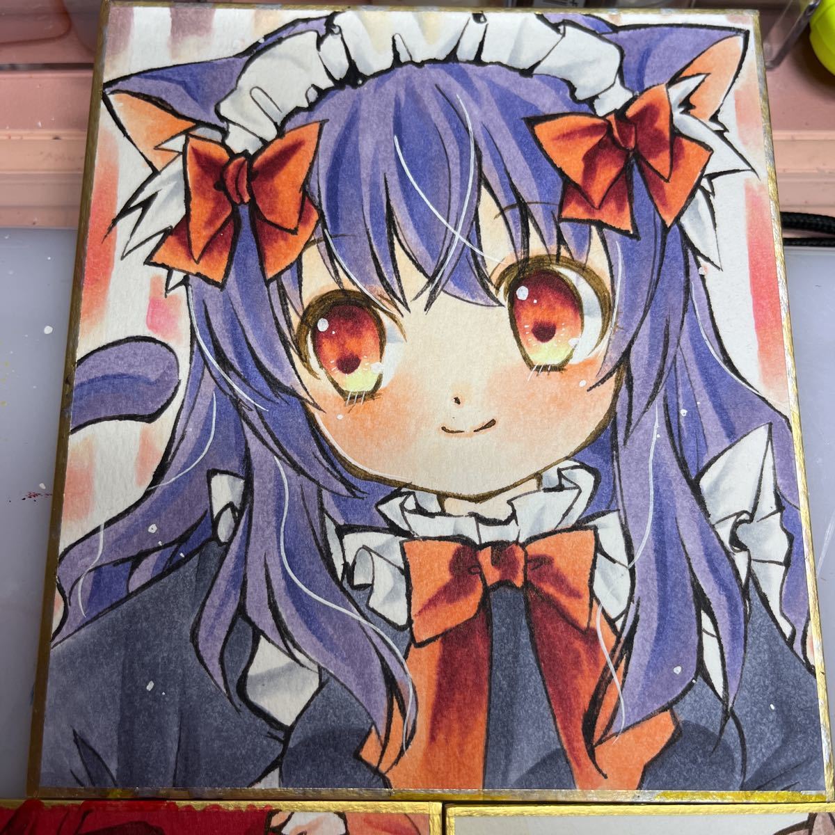 オリジナル手描きイラスト ミニ色紙 3枚セット 手描きイラスト 売買されたオークション情報 Yahooの商品情報をアーカイブ公開 オークファン Aucfan Com