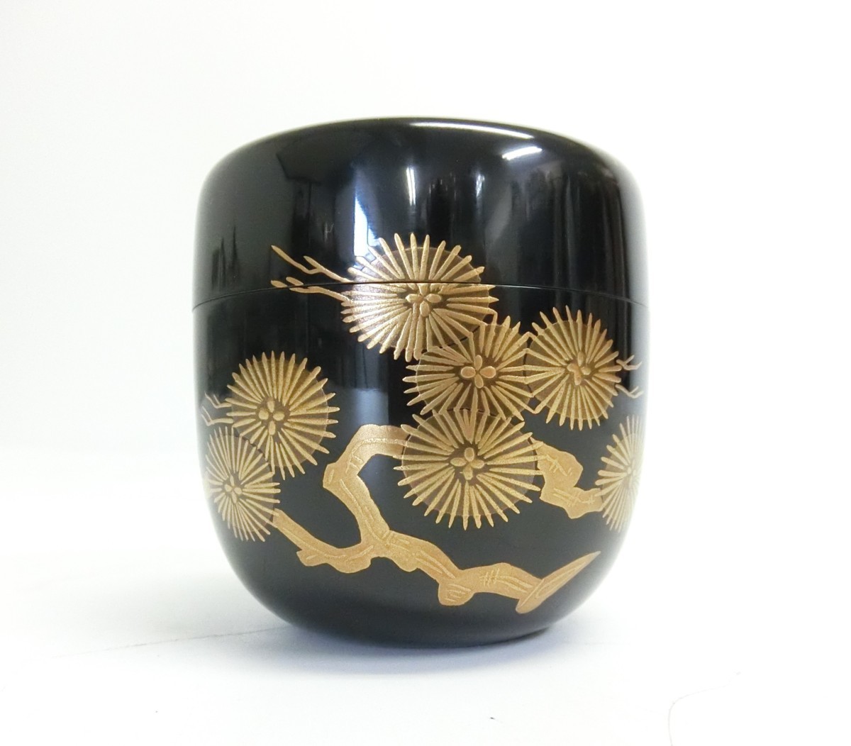 蒔絵師 伯峰 志田勝 唐松 中棗 なつめ 共箱 茶道具 茶器 未使用品 