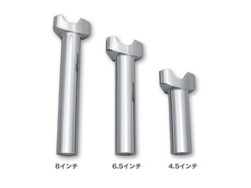 クローム ストレート ハンドルライザー ハンドルポスト 4.5インチ 2本