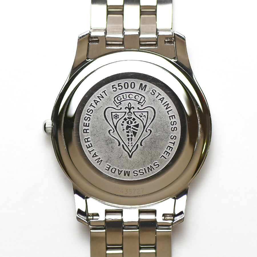 GUCCI 5500M 11P ダイヤモンド黒文字盤