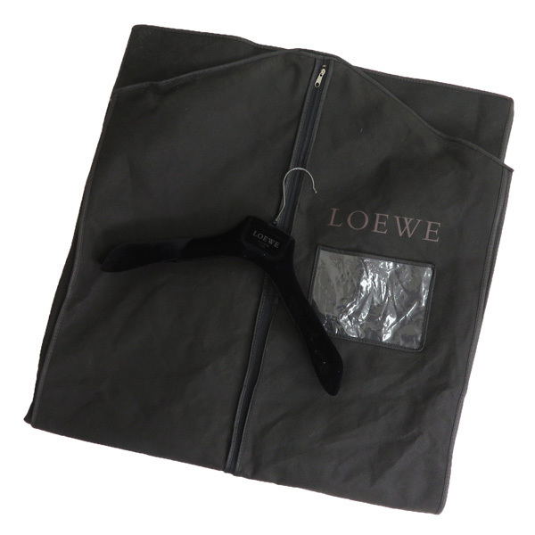 美品 希少 LOEWE ロエベ フォックス × ホロホロチョウ 本毛皮 ロゴ 