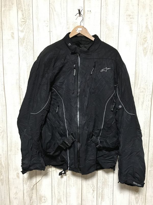 V364☆【GORE-TEX ライディングジャケット 黒】alpinestars アルパイン