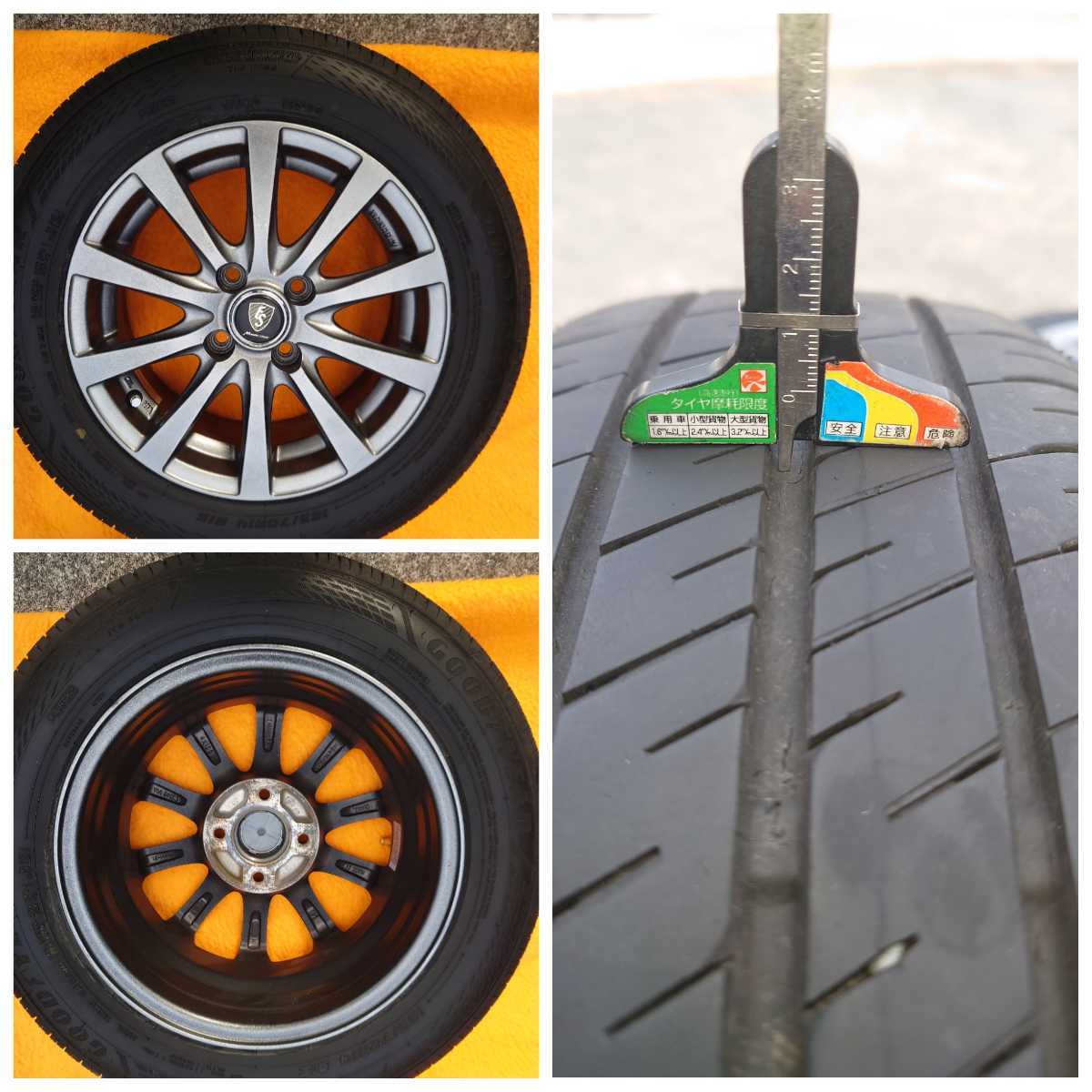 マナレイスポーツES 14インチ 4穴 5.5J PCD100 インセット+38 