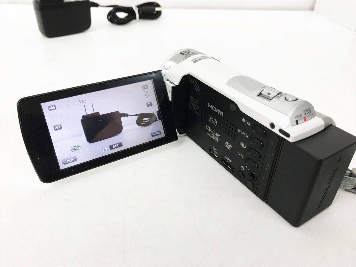 JVC ビクター デジタルビデオカメラ GZ-E770-W ホワイト 本体