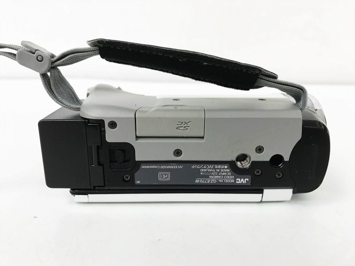 良品】JVC ビデオカメラ GZ-E770-W バッテリー3個付き 【公式