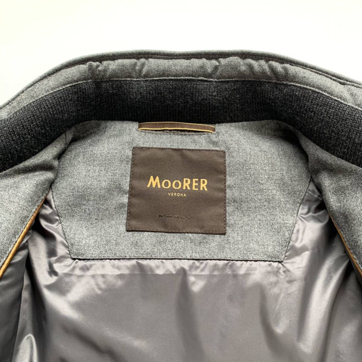 MOORER ムーレー MANTEGNA-L カシミア混 ダウンベスト 46 グレー 灰色
