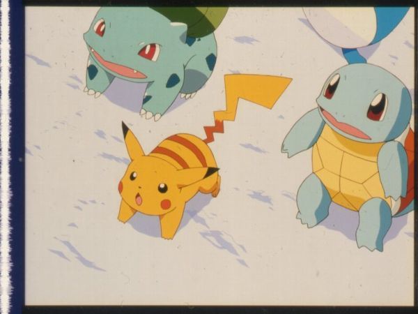 35mm予告フィルム×5コマ ポケモン映画 「ルギア爆誕」＆「ピカチュウ  