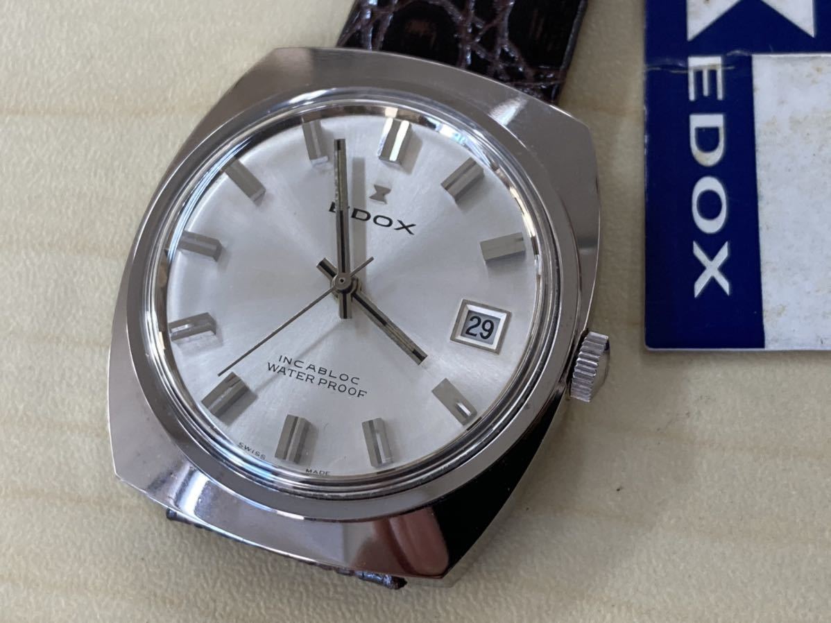 ⑨ エドックス 手巻き 腕時計 デッドストック品 EDOX ビンテージ 