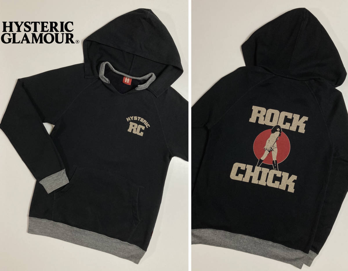 ヒステリックグラマー Hタグ 外付け パーカー スウェット ROCK CHICK 