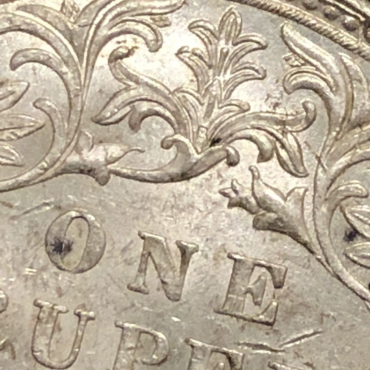 ヴィクトリア女王 NGC 英領インド 1ルピー 1900年 イギリス領インド