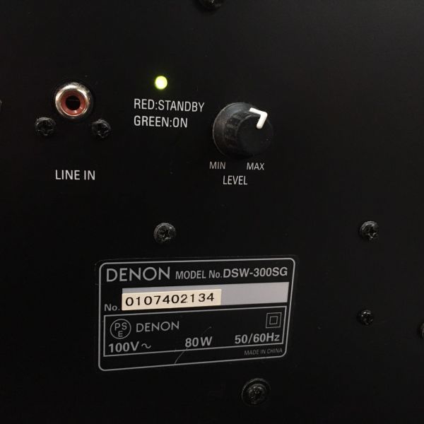D28b76Y2 DENON DSW-300SG デノン サブウーファー ブラック 匿名配送