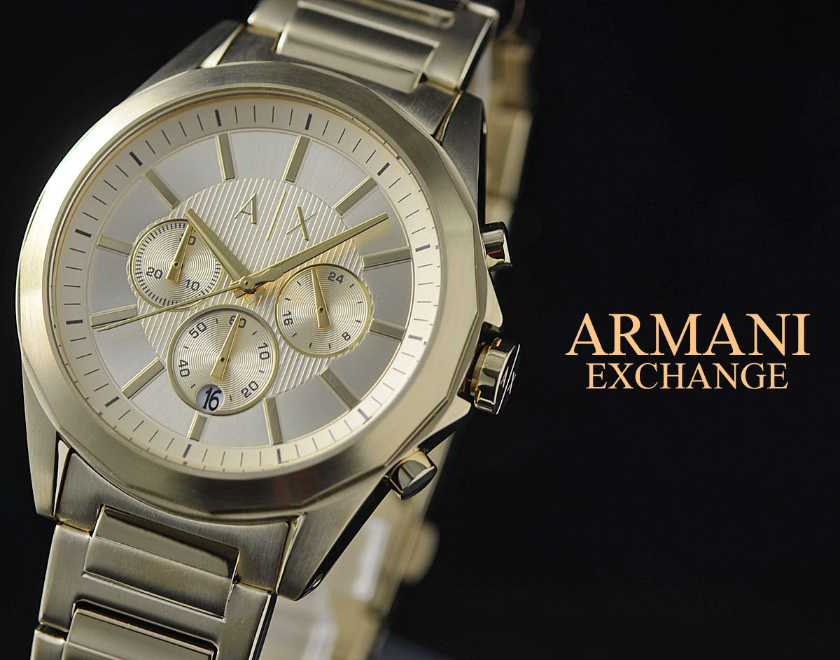 1円開始！アルマーニ・エクスチェンジ ARMANI EXCHANGE全身ゴールド 