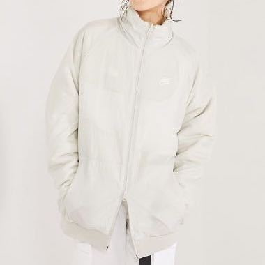 新品★NIKE BIG SWOOSH BOA JACKET XL ナイキ ビッグスウッシュボアジャケット オフホワイト 白 ベージュ リバーシブル アウター ブルゾン NIKE Swoosh Big LL 2L Black◇ボア