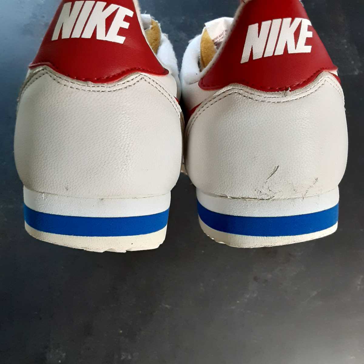 即決送料無料 26.5cm NIKE CLASSIC CORTEZ LEATHER WHITE RED 724262 