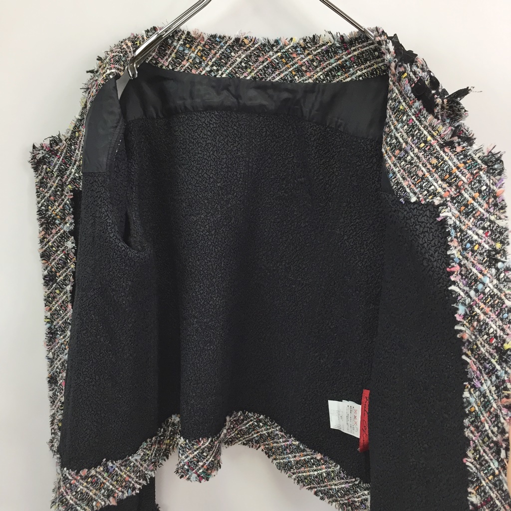 人気】NOKO OHNO/ノコ・オーノ ジャケット ノーカラー ツイード調 新品 