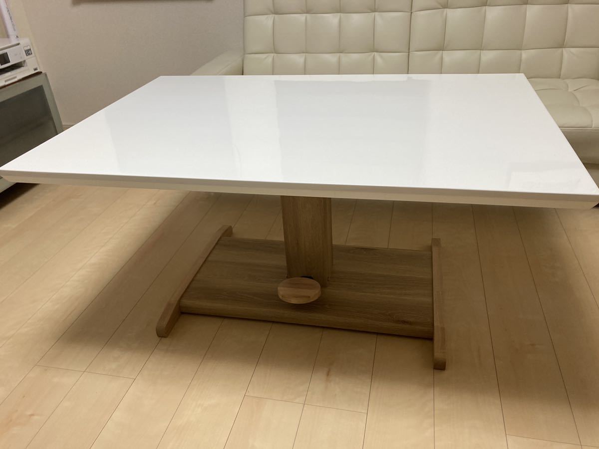 21年 別注シギヤマ家具 高級 昇降ダイニングテーブル10 800白木目ホワイト 北欧ソファテーブル 4人用 売買されたオークション情報 Yahooの商品情報をアーカイブ公開 オークファン Aucfan Com