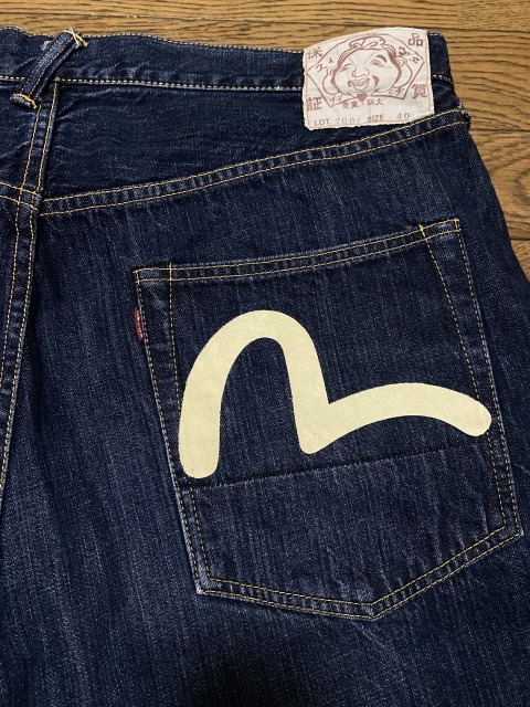 EVISU エヴィス LOT 7001 カモメペイント ハーフ ショート デニム｜メンズ