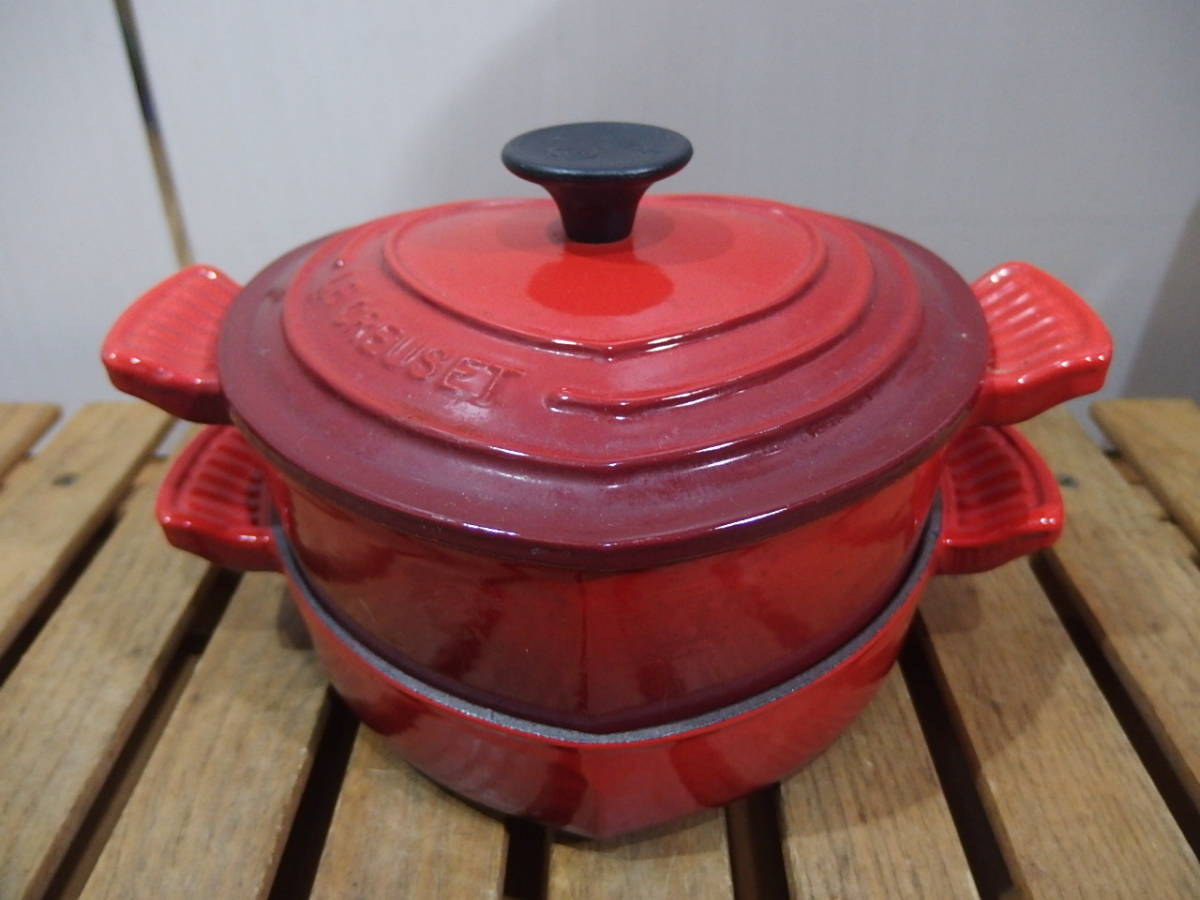 LE CREUSET ル・クルーゼ ココットハート ホーロー鍋 2L！ LE