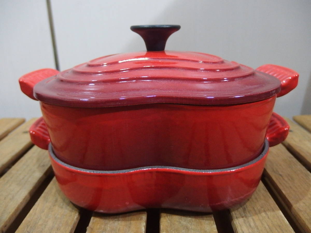 LE CREUSET ル・クルーゼ ココットハート ホーロー鍋 2L！ LE