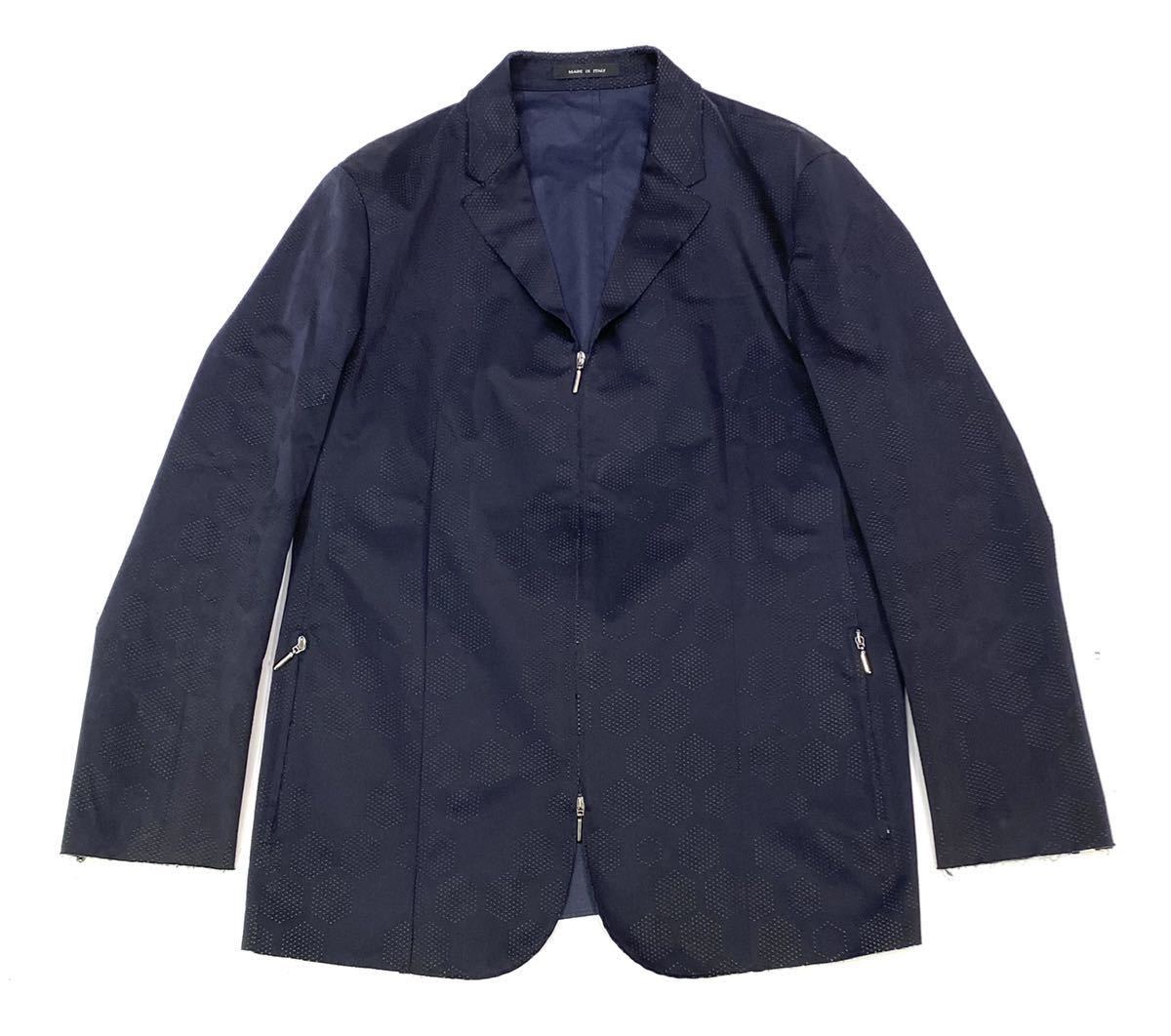 ⑩正規品 EMPORIO ARMANI メンズ シルク混 サテンジップテーラード 