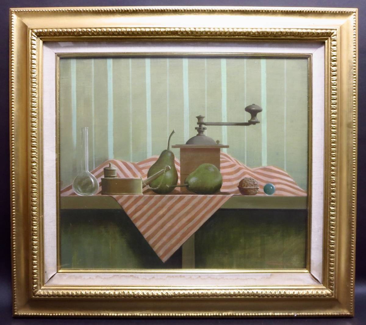 他の方発送×リアリズム　【静物画 】油彩画 Yahoo!オークション - (油彩) 真作保証 「真作保証 画」静物画 の落札