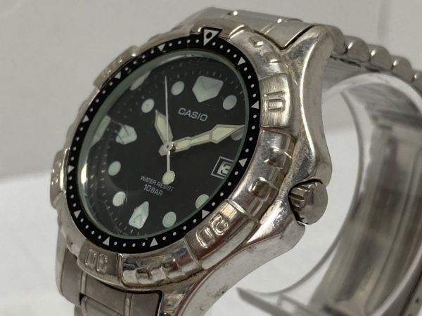 F419-M5-1990 ◎ CASIO カシオ MD-520 ダイバー 708 デイト 3針 