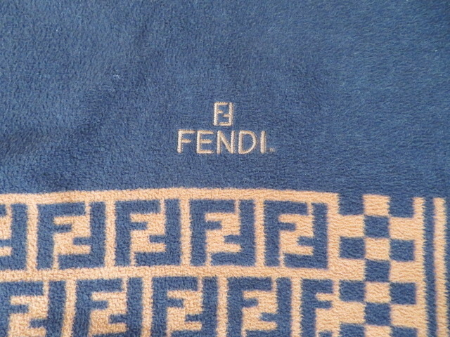 S01 FENDI フェンディ ズッカ柄 綿毛布 タオルケット 寝具 2枚セット