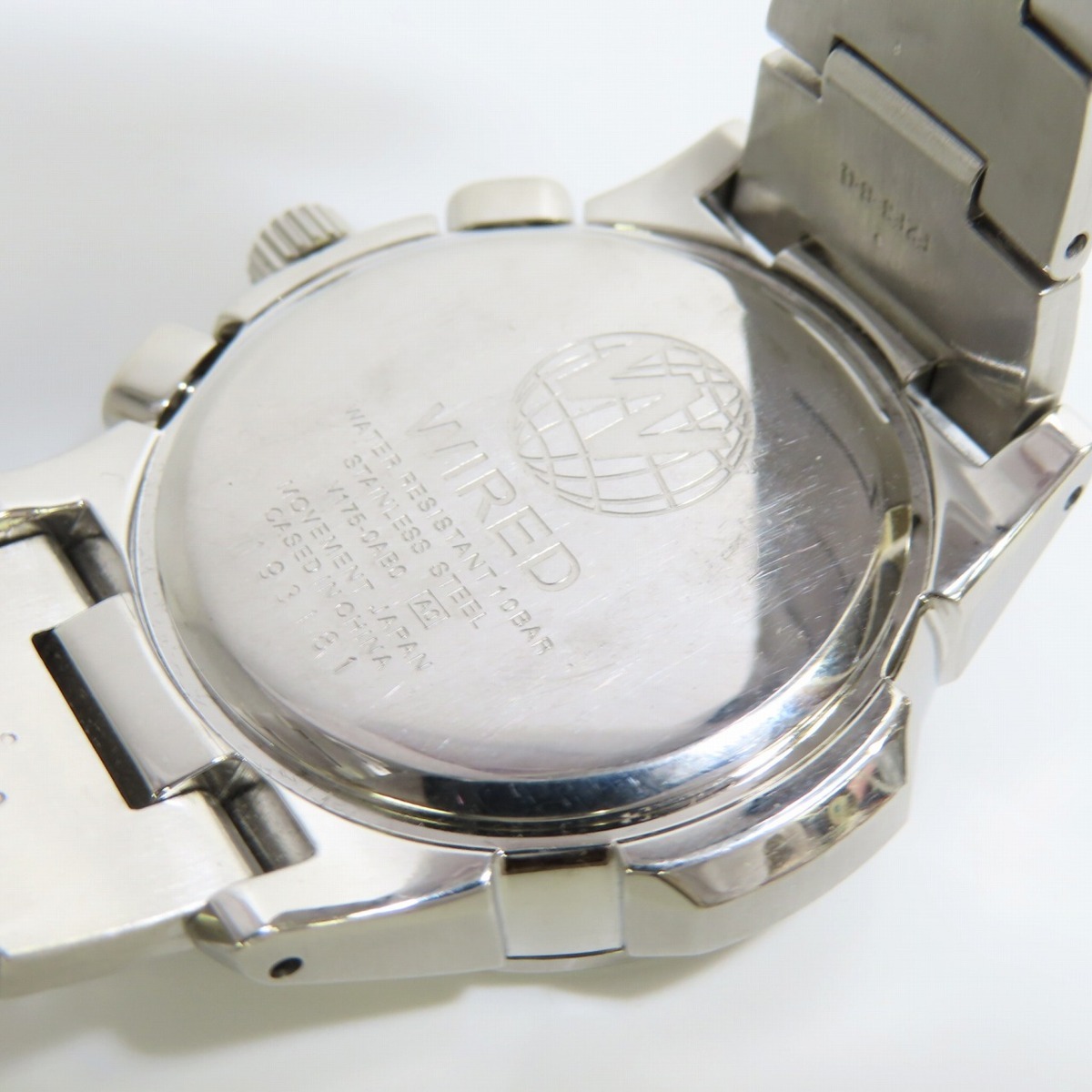 SEIKO/セイコー WIRED/ワイアード クロノグラフ ソーラー 腕時計/白 