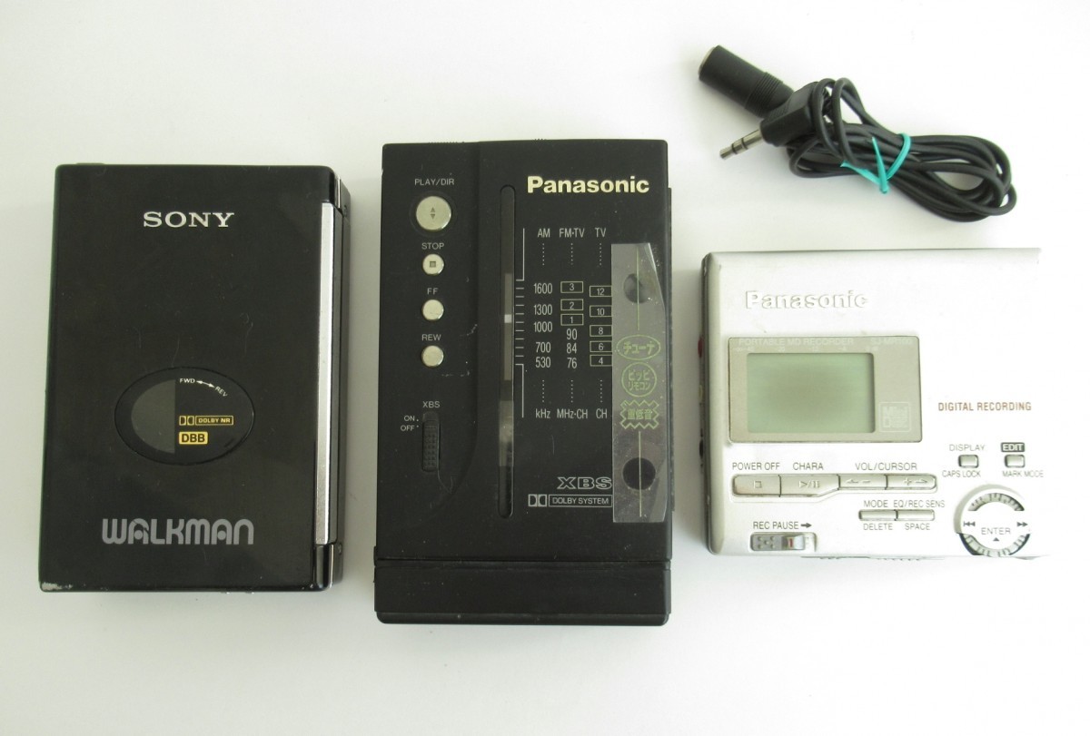 得価，限定セール まとめ 3点 SONY ウォークマン WM-509 カセットプレーヤー Panasonic RQ-V505 SJ-MR100 ポータブルMDレコーダー 0202-021(再生専用)｜売買されたオークション情報、yahooの商品情報をアーカイブ公開 - オー 再生専用