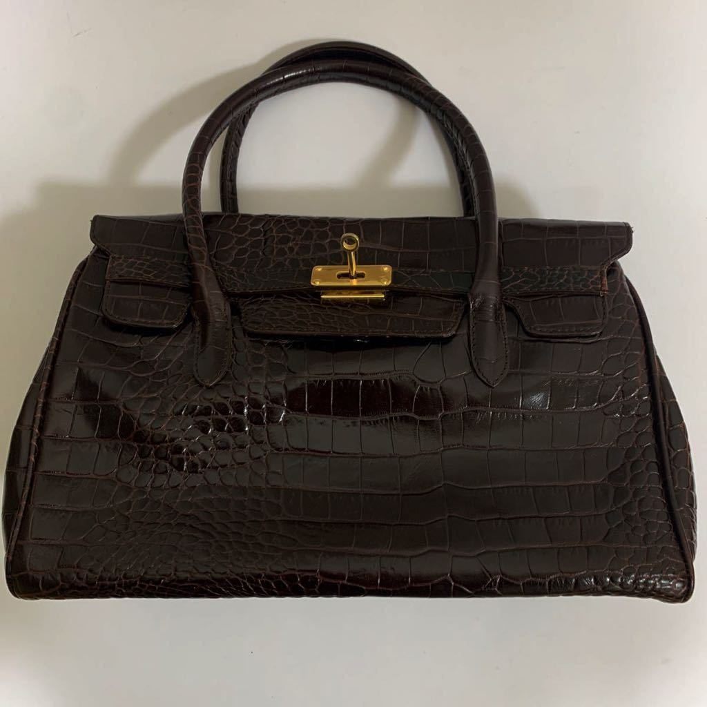 美品 ginza DAIKOKUYAシャイ二ー クロコダイル ケリー型 最高級 