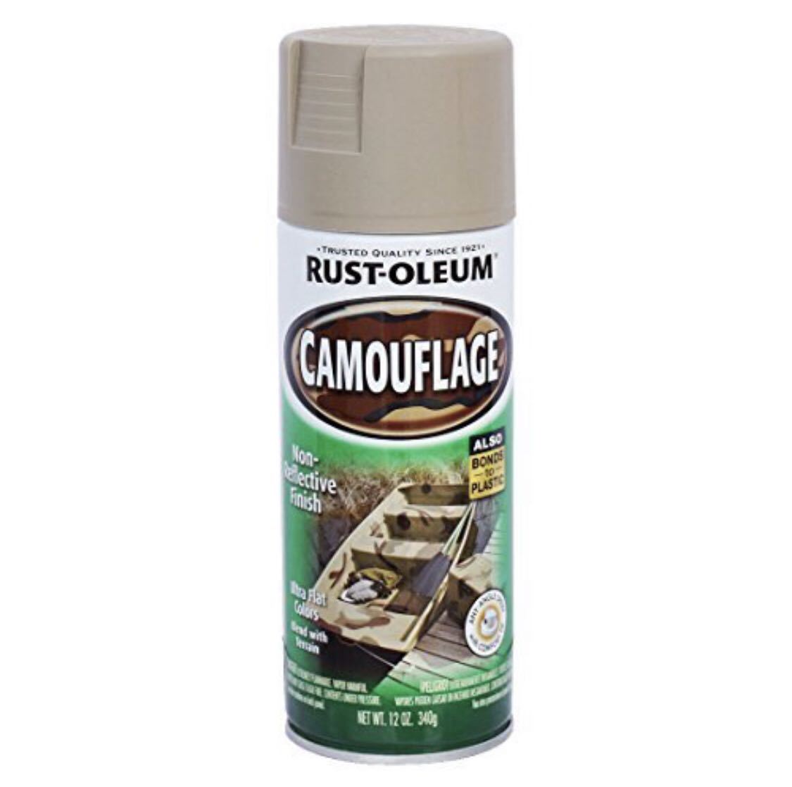Spray Rust-Oleum Gloss RUST-OLEUM ラストオリウム Stops Rust Green 0 Premium Odor Low ① ラストオリウムカモフラージュスプレー 米軍放出品 未使用
