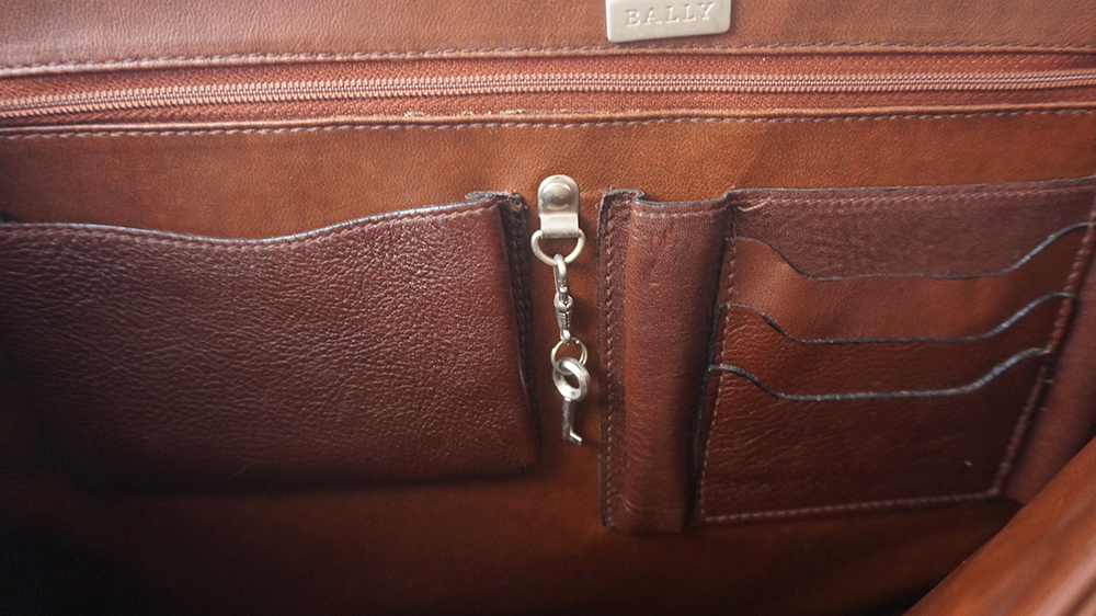 BALLY バリー 仔牛革 カーフスキン オールレザー 2WAY ブリーフケース 