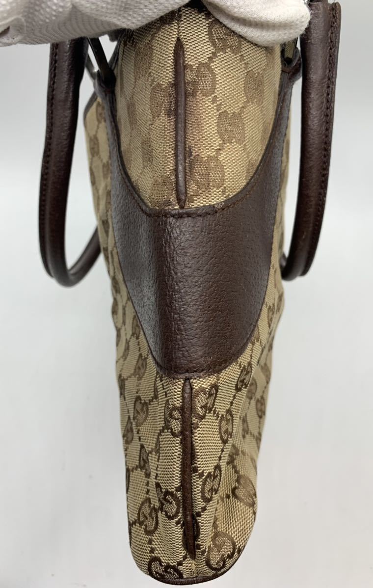 美品 GUCCI グッチ 113015 001013 GGキャンバス×レザー トート 美品 GUCCI グッチ 113015 001013 GGキャンバス×レザー トート