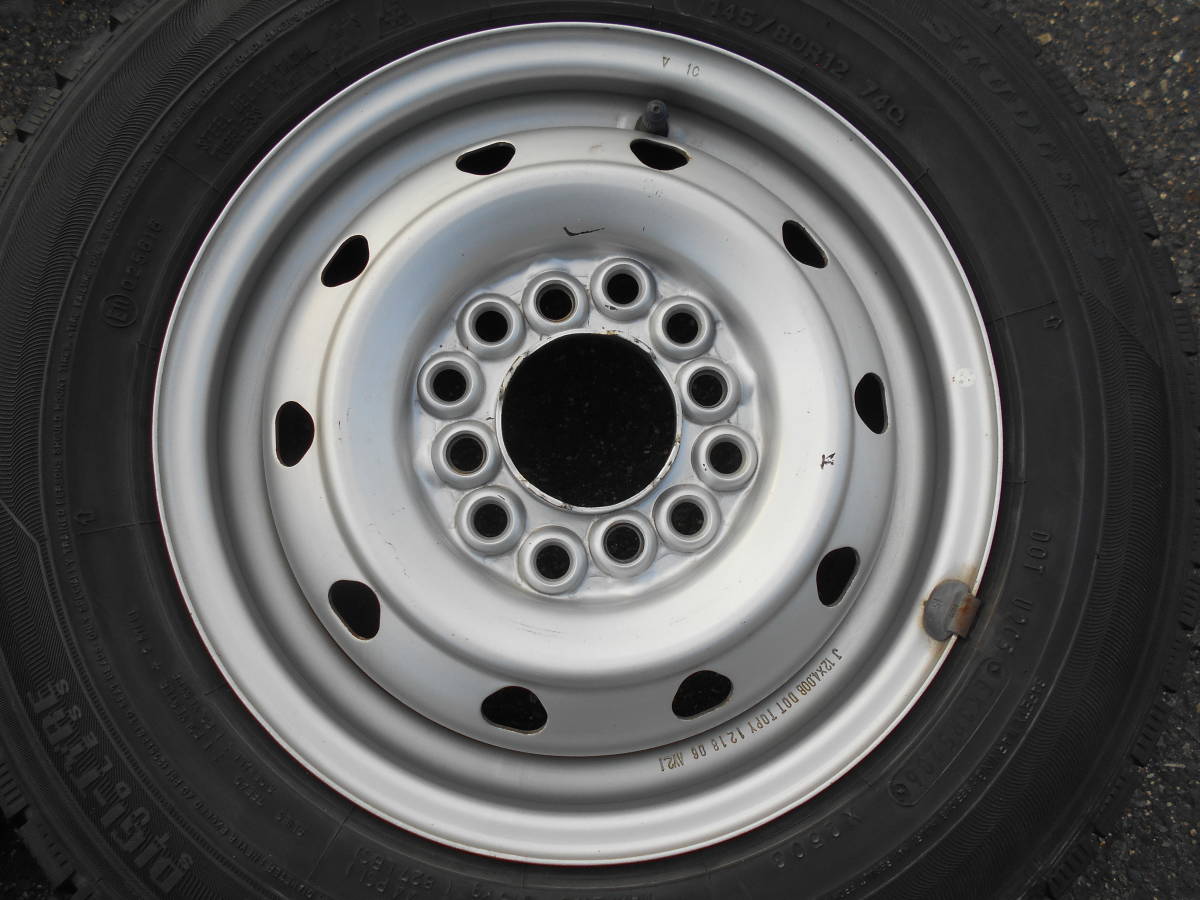 軽サイズ 社外品 スチールホイール 鉄チン 4J 12インチ +45(実測