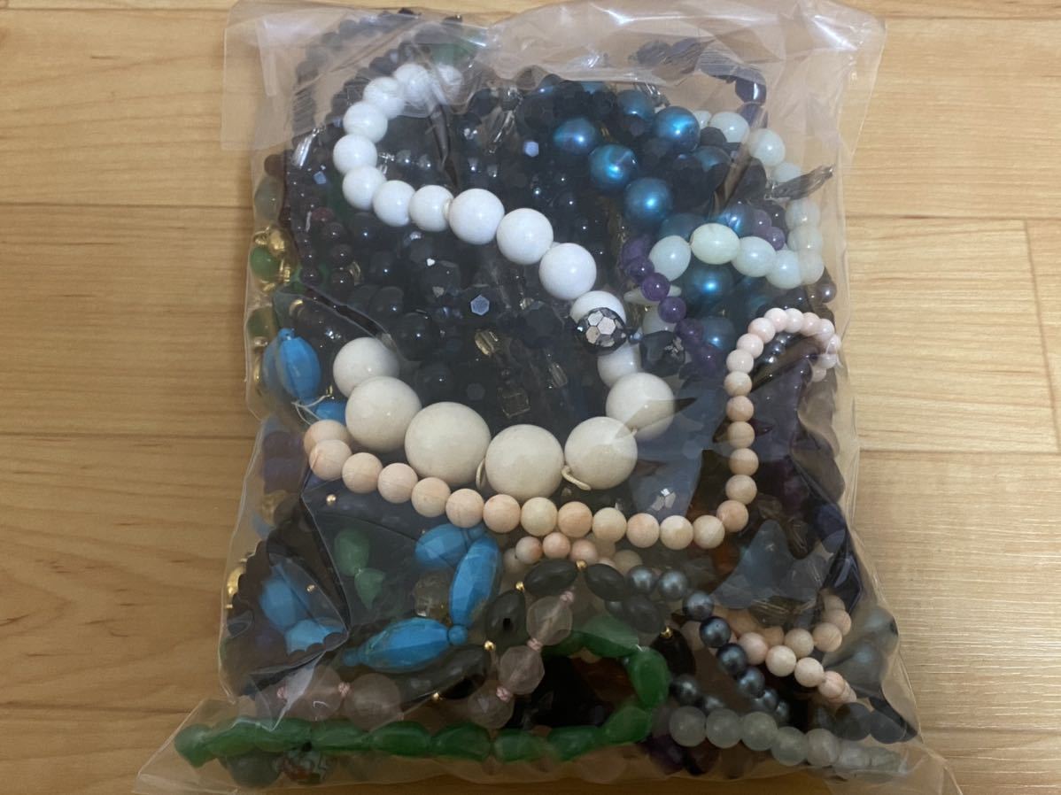 1スタ SILVER刻印 留め具 シルバー カラーストーン ネックレス 38点 1.5kg まとめて 大量 925 アクセサリー 宝石 オニキス 虎目 アメジスト_10