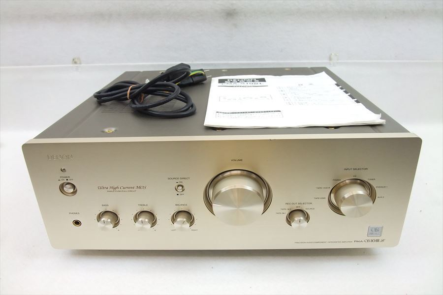 ▼ DENON デノン PMA-S10IIIL プリメインアンプ 取扱説明書有り 現状品 中古品 220105N7432