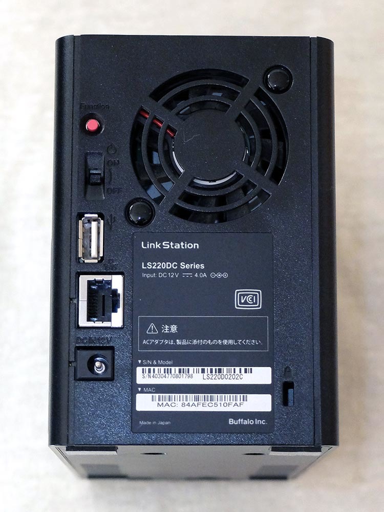 BUFFALO Link Station LS220DC 2TB(1Tx2) LS220D0202C NAS 動作確認