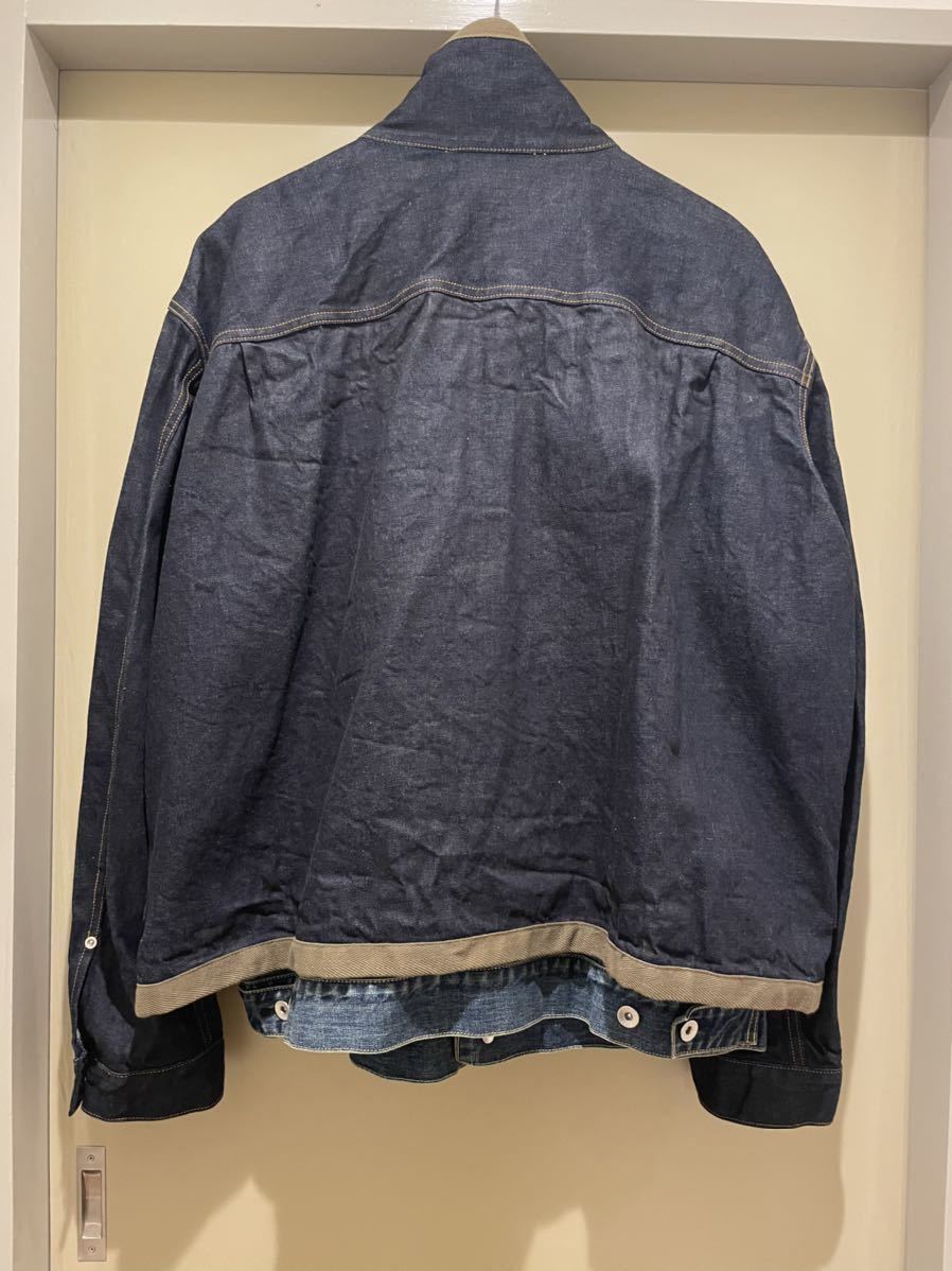 sacai 20ss レイヤードデニムジャケット size3 インディゴ