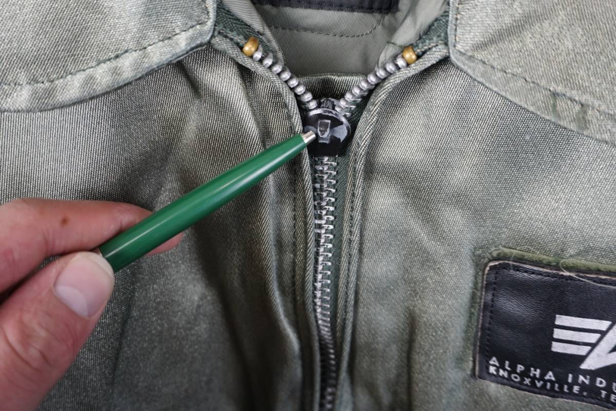 【超希少】アルファ CWU-45/P フライトジャケット USA製 ワッペン M D257 アメリカ製 USA製 アルファ Alpha TYPE CWU 45/MP フライト