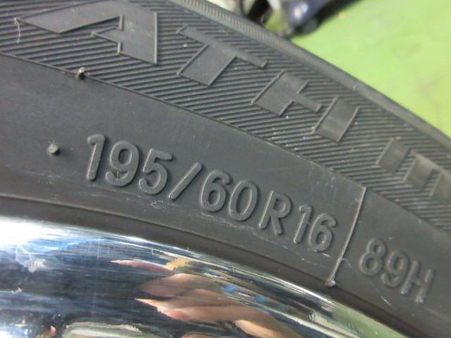 RAYS製 日産 純正 オーテック 16インチ 16x6J PCD114.3 +45 5H 195/60R16 4本　C25/C26/C27 セレナ B30 ラフェスタ等　　2022.1.12.O.8-A50 日産 オーテック 16インチ ウイングロード等 33996C バリ山