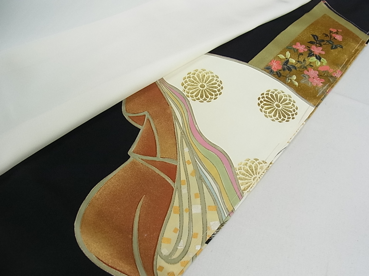 平和屋着物□豪華黒留袖 作家物 十二単 為典子女史 本金箔 逸品 未使用 