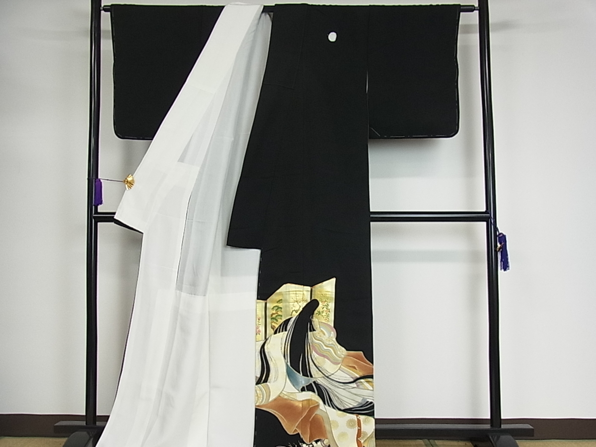 平和屋着物□豪華黒留袖 作家物 十二単 為典子女史 本金箔 逸品 未使用 