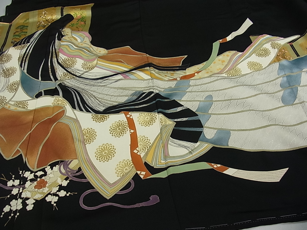 平和屋着物□豪華黒留袖 作家物 十二単 為典子女史 本金箔 逸品 未使用 