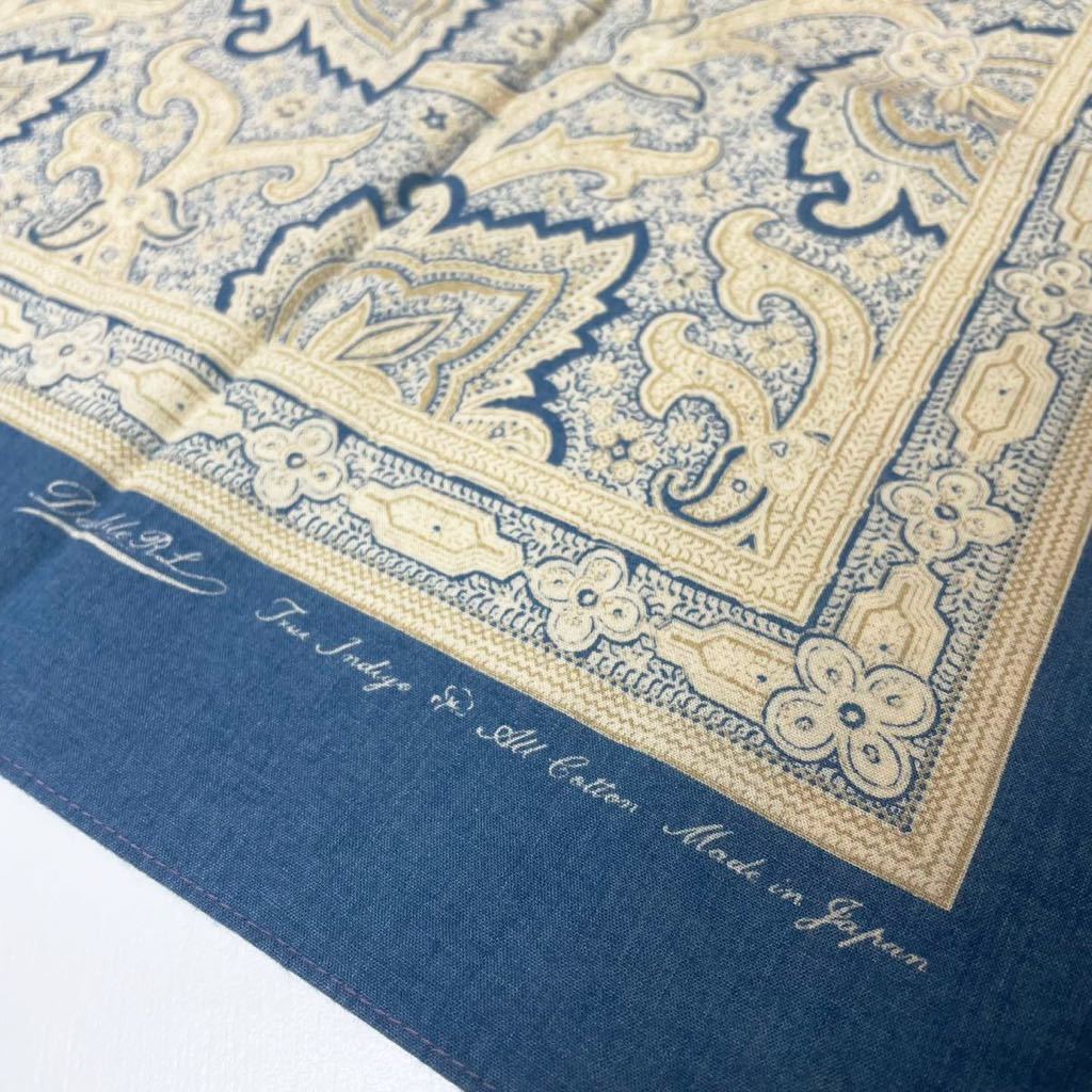 RRL ダブルアールエル 花柄バンダナ ネイビー 100%コットン