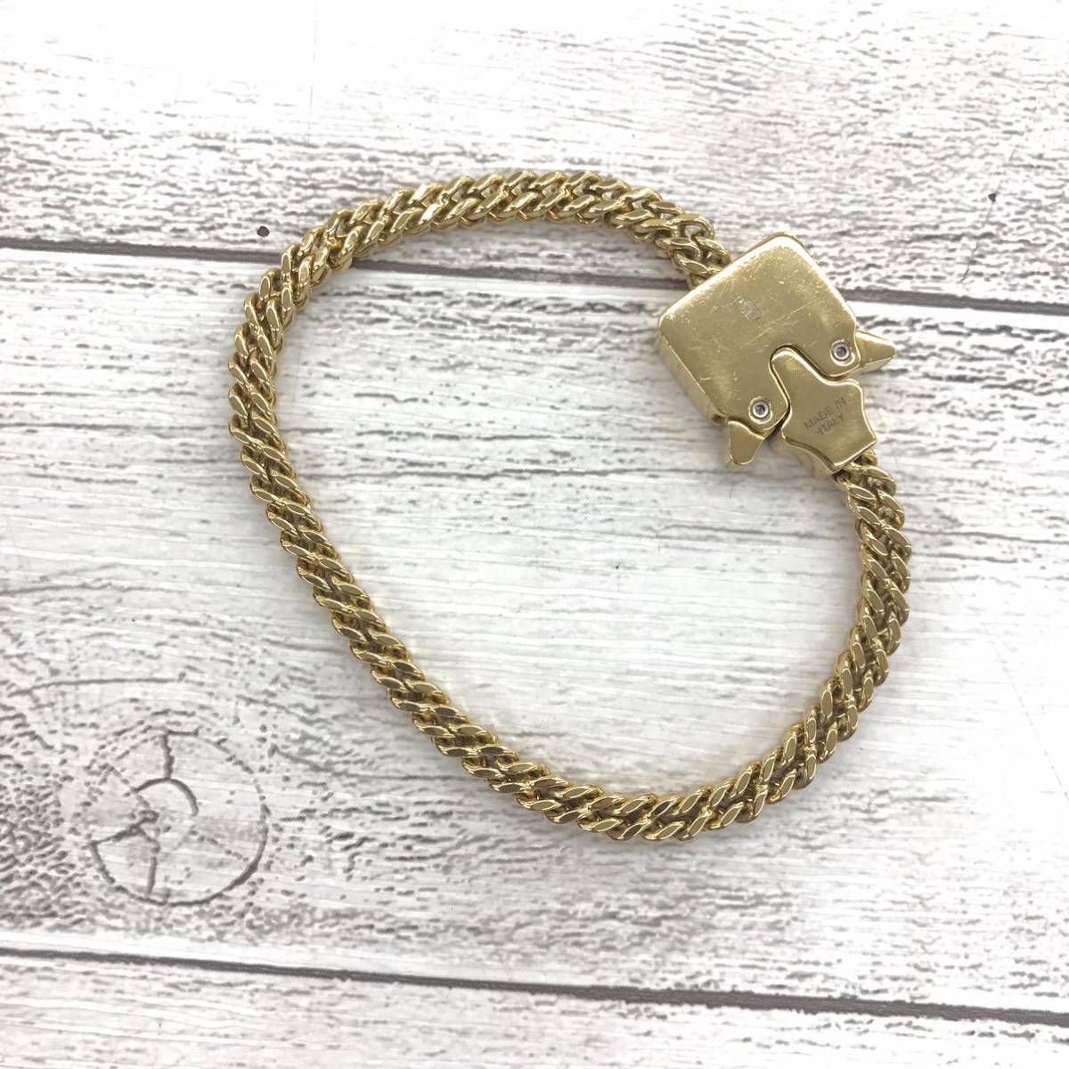 20AW 1017 ALYX 9SM アリクス MINI CUBIX CHAIN BRACELET GOLD ミニ 
