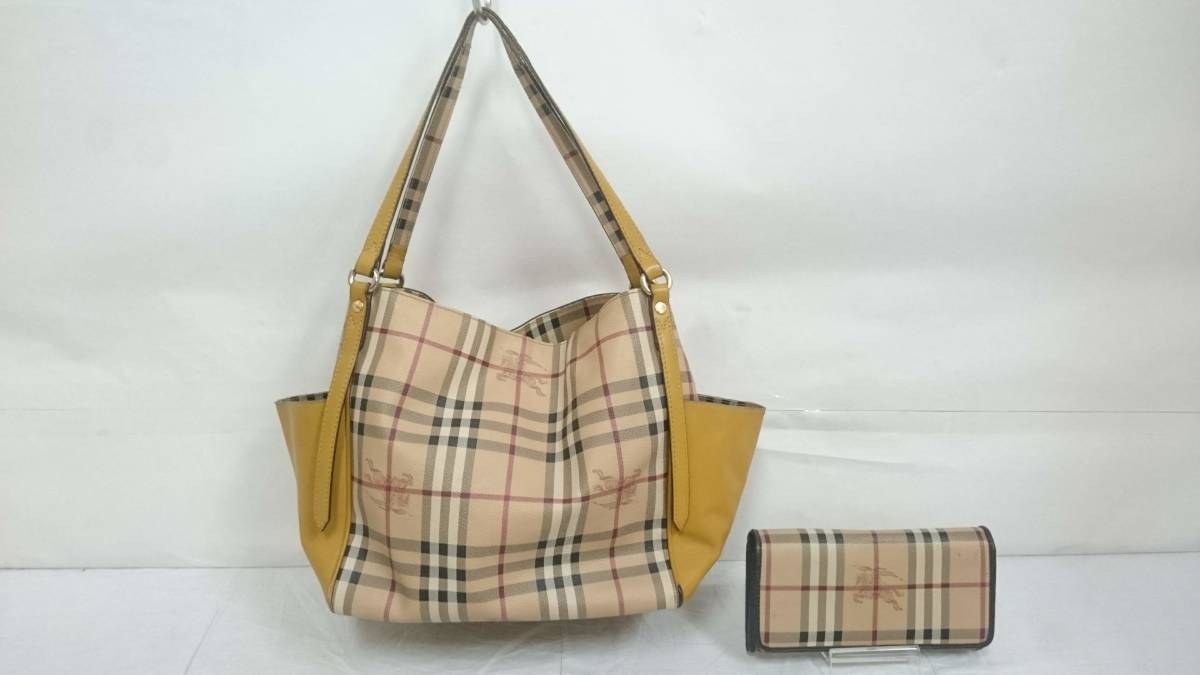 USED品】BURBERRY バーバリー ショルダーバッグ&長財布 2点セット/ノバ 